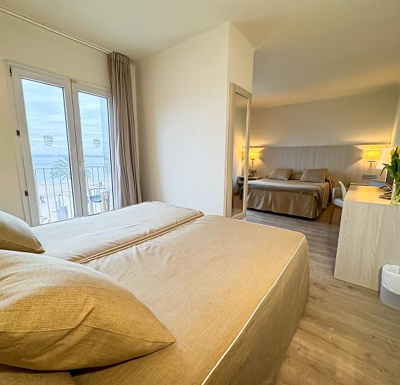 Vierbettzimmer mit Zugang zum Spa