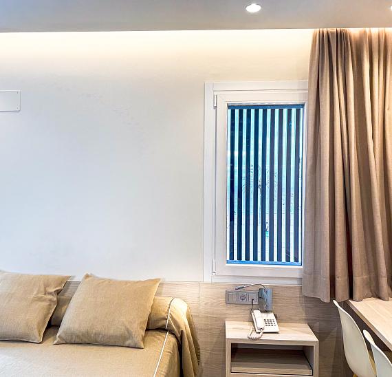 Doppelzimmer mit seitlichem Meerblick und Zugang zum Spa